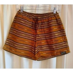 Advntr Nation Unisex Yellow/Multicolor/Striped Drawstring Shorts‎ Size M